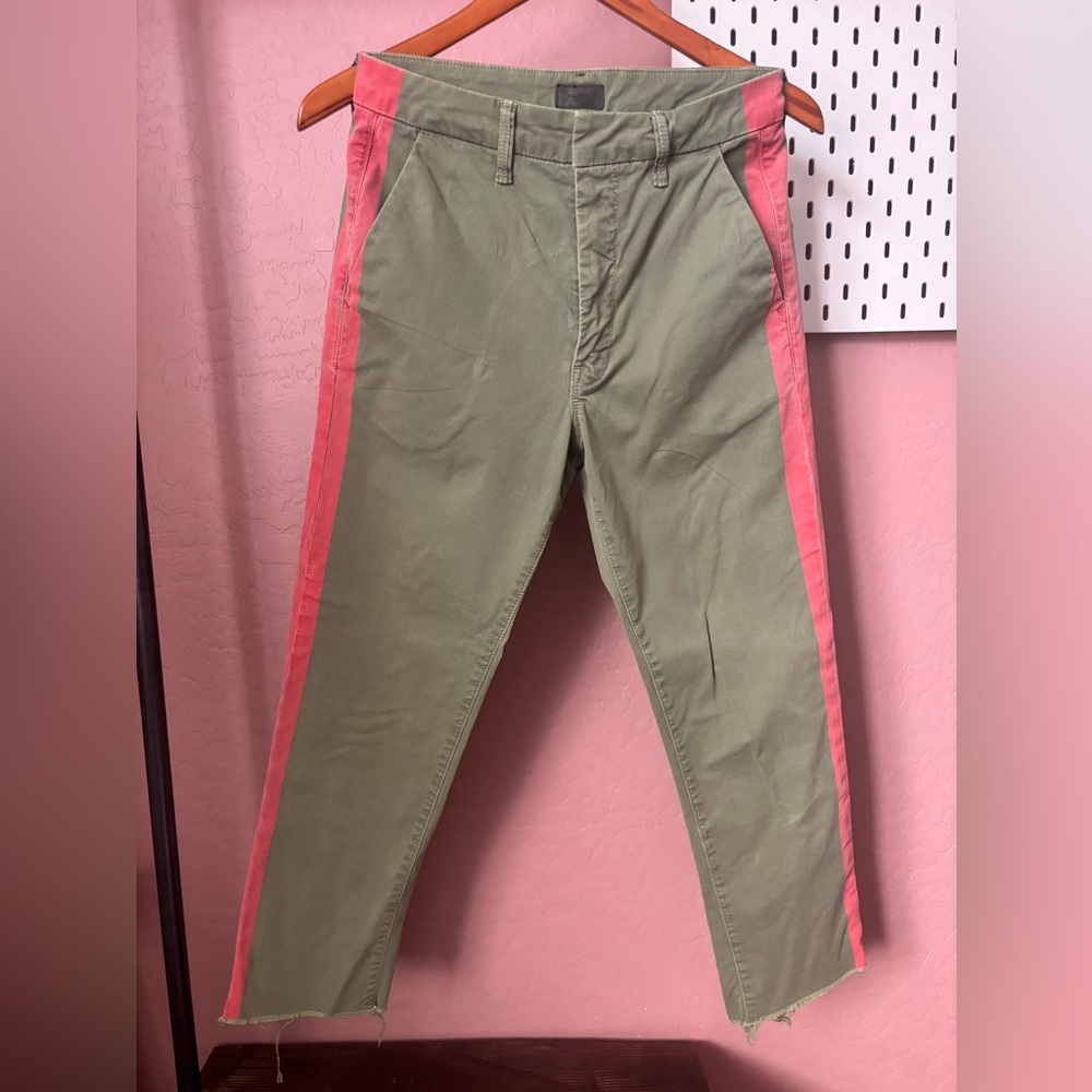 MOTHER Olive and Pink Chinos